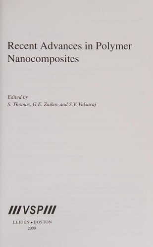 Recent advances in polymer nanocomposites