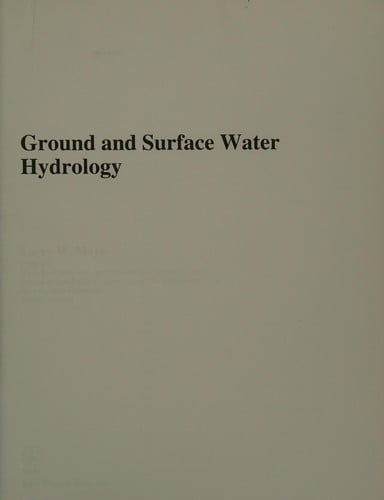 Ground and surface water hydrology