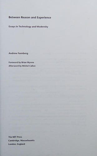 Between reason and experience