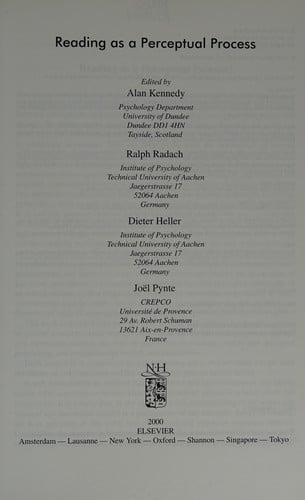 Reading as a perceptual process