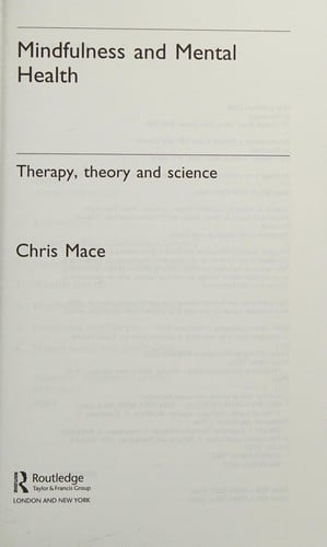 Mindfulness and mental health