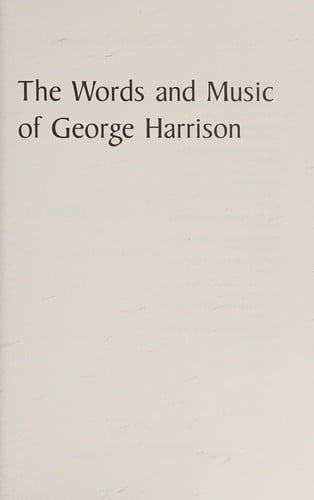 The words and music of George Harrison