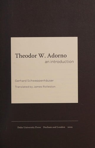 Theodor W. Adorno