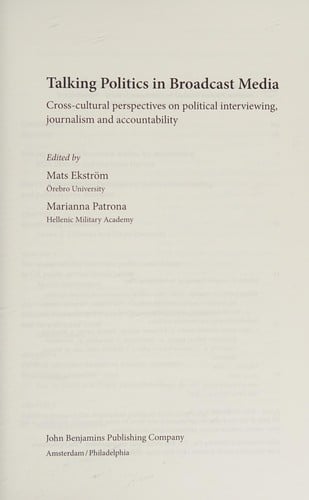 Talking politics in broadcast media