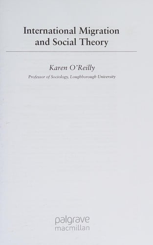 International migration and social theory