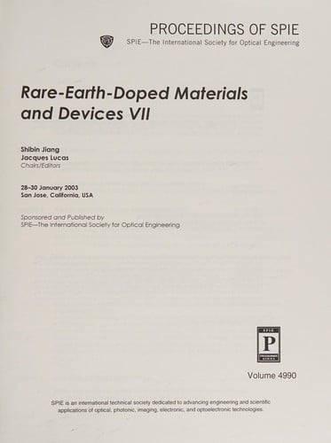 Rare-earth-doped materials and devices VII