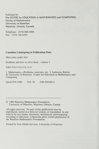 Problems and how to solve them