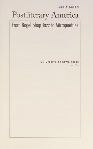 Postliterary America