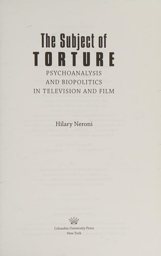 The subject of torture