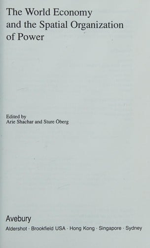 The World economy and the spatial organization of power