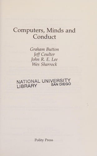Computers, minds, and conduct