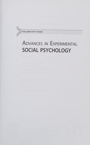 Advances in experimental social psychology