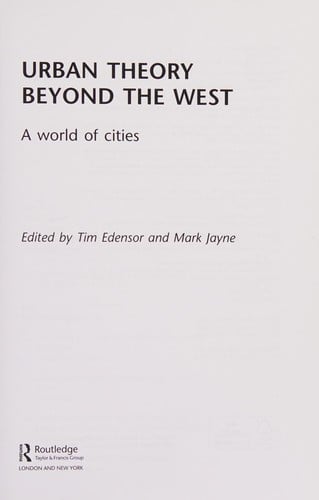 Urban theory beyond the West