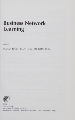 Business network learning