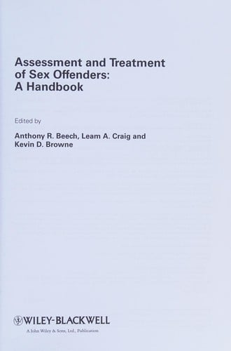 Assessment and treatment of sex offenders