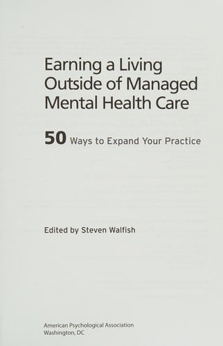 Earning a living outside of managed mental health care