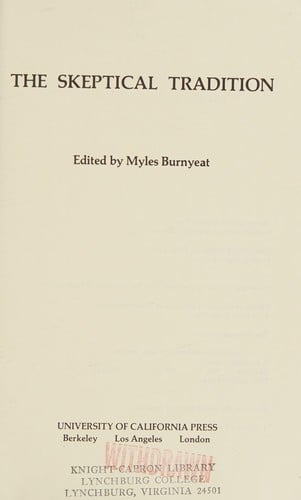 The Skeptical tradition