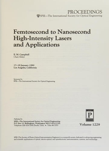 Femtosecond and nanosecond high-intensity lasers and applications