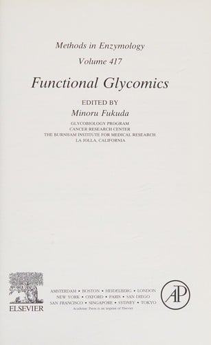 Functional glycomics