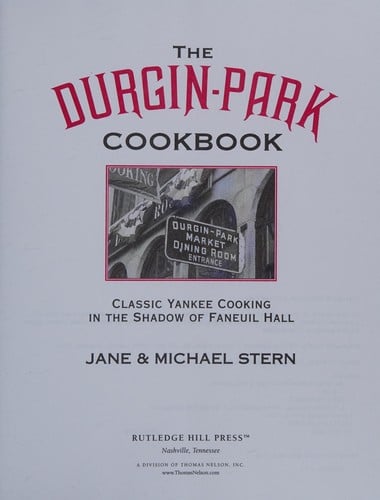 The Durgin-Park cookbook