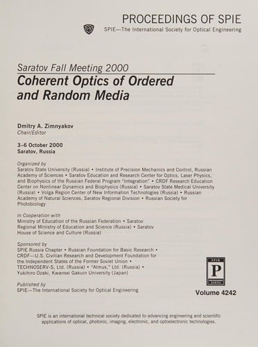 Saratov fall meeting 2000