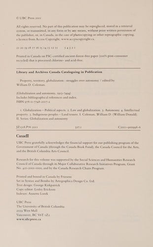 Property, territory, globalization