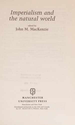 Imperialism and the natural world