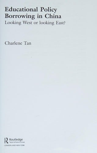 Educational policy borrowing in China