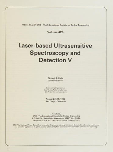 Laser-based ultrasensitive spectroscopy and detection V