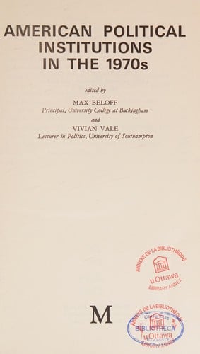 American political institutions in the 1970s