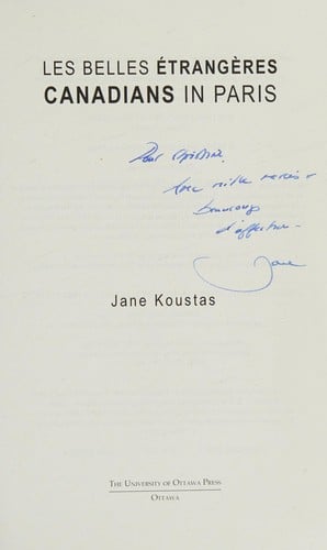 BELLES ETRANGERES : CANADIANS IN PARIS