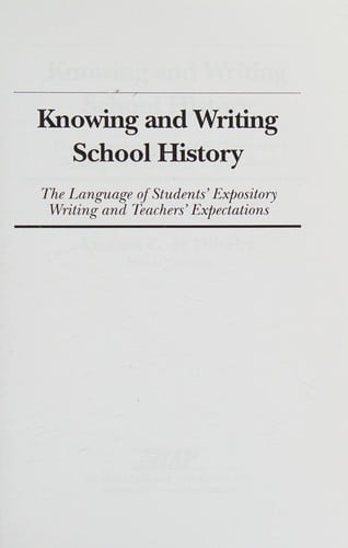 Knowing and writing school history