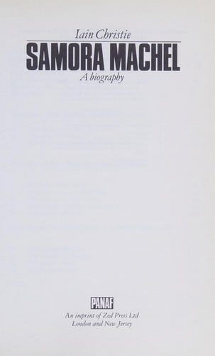 Samora Machel, a biography