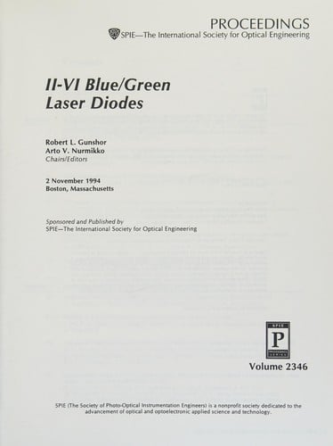II-VI blue/green laser diodes