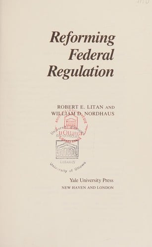 Reforming Federal regulation