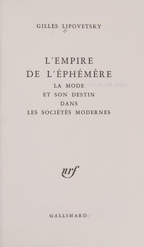 L' empire de l'éphemère