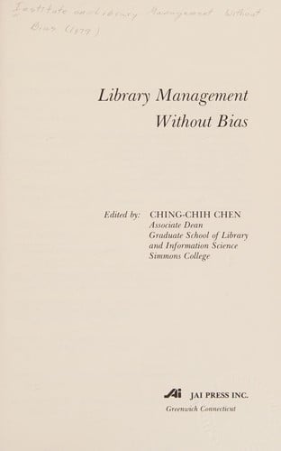 Librarymanagement without bias