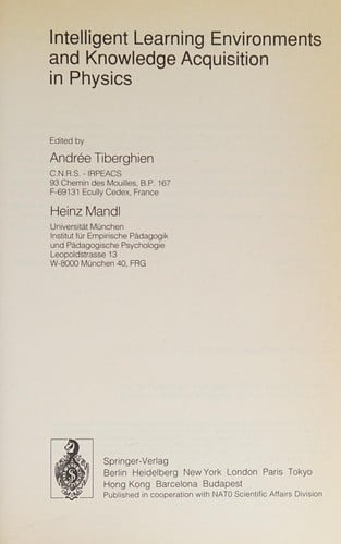 Intelligent learning environments and knowledge acquisition in physics