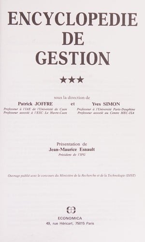 Encyclopédie de gestion