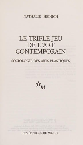 Le triple jeu de l'art contemporain