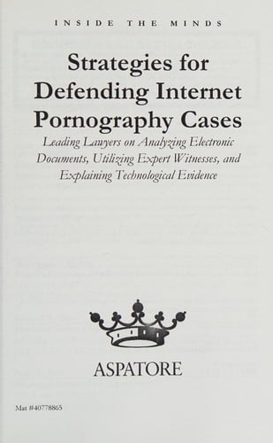 Strategies for defending internet pornography cases