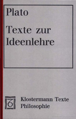 Texte zur Ideenlehre