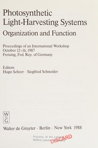 Photosynthetic light-harvesting systems