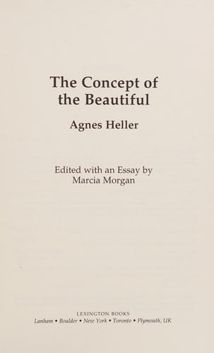 The concept of the beautiful