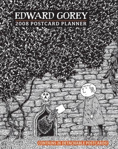 Edward Gorey 2008 Postcard Planner
