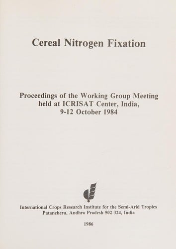 Cereal Nitrogen Fixation