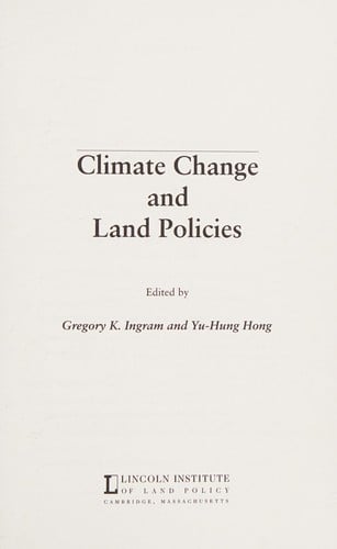 Climate change and land policies