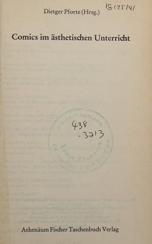 Comics im ästhetischen Unterricht