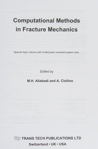 Computational methods in fracture mechanics