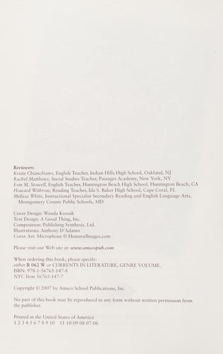 Currents in Literature (Integrated English Language Arts, Genre Volume)